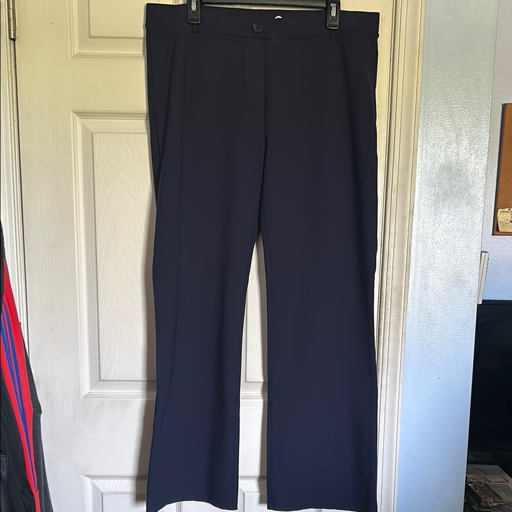 Betabrand Navy 2XL 16/18 Classic Dress Pant Yoga Pant Bootcut